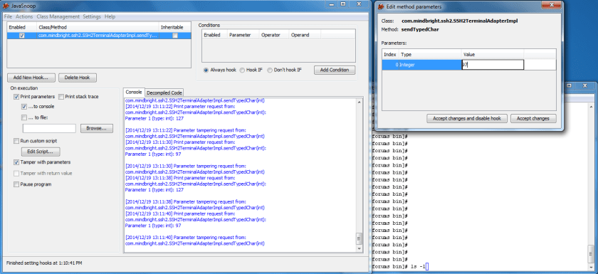 Tamper ls la Java method