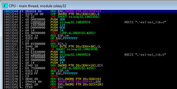 SSL_write of OpenSSL ASM code