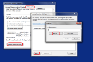 flash add trusted location