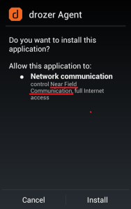 Drozer Agent requires more permissions