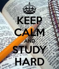 Keep calm and study hard